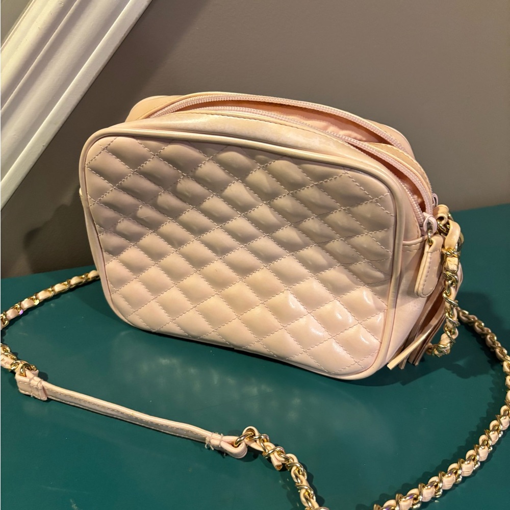 Quilted Pink Crossbody Bag